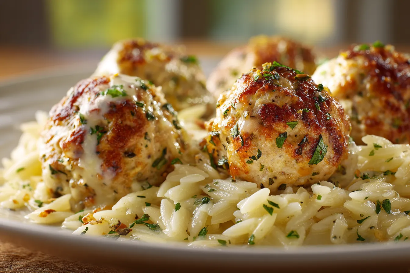 292 baked chicken meatballs with orzo for easy weeknight dinners 1 698d14c4847e7