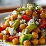 Chickpea Feta Avocado Salad