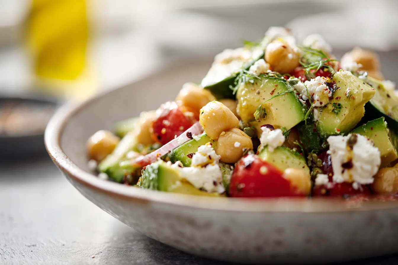 292 chickpea feta avocado salad for easy workday lunches 2 698e7ded9c8df