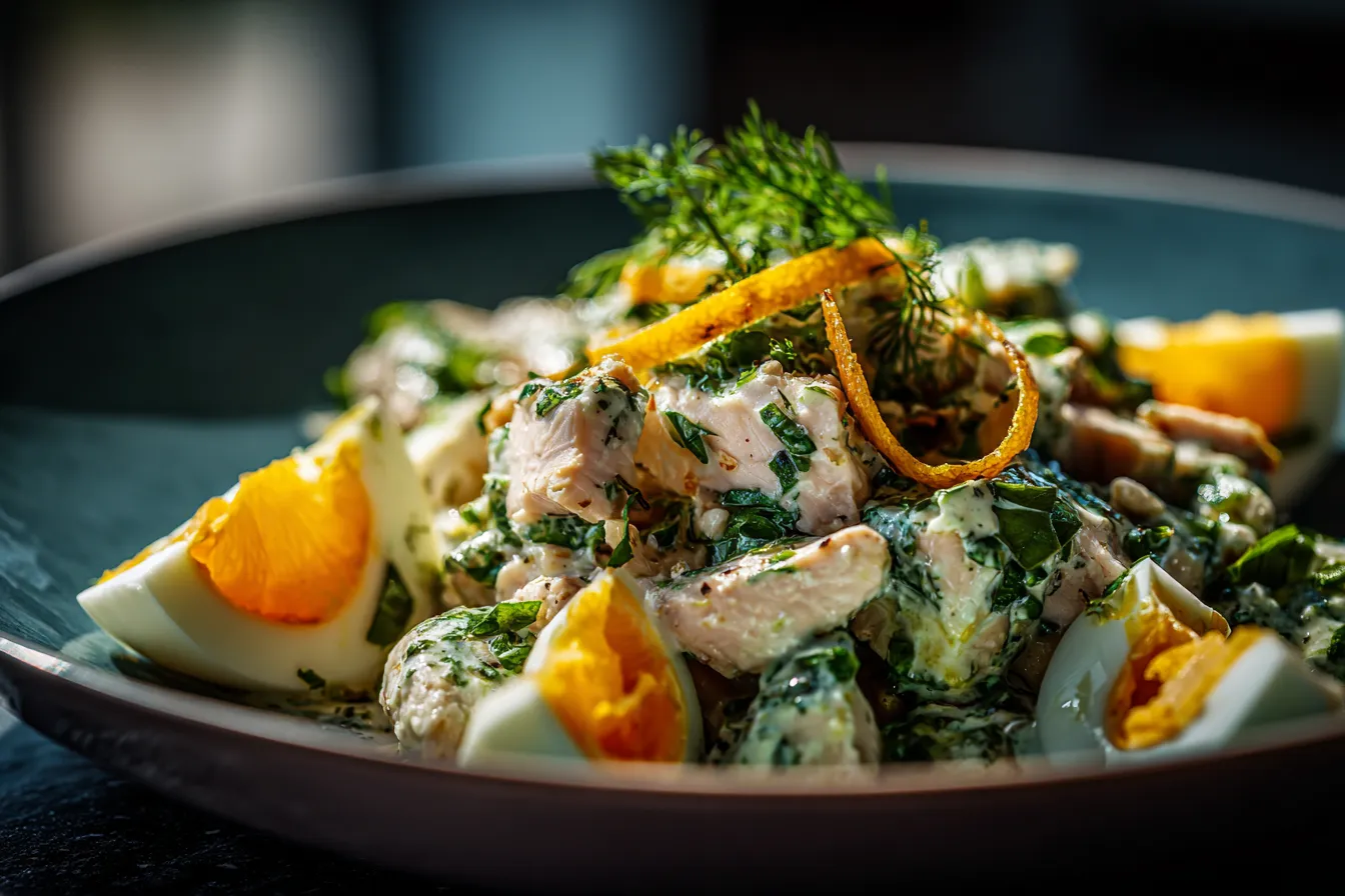 Quick & Tasty Cold Lemon Basil Chicken Salad: Busy Weekday Meal