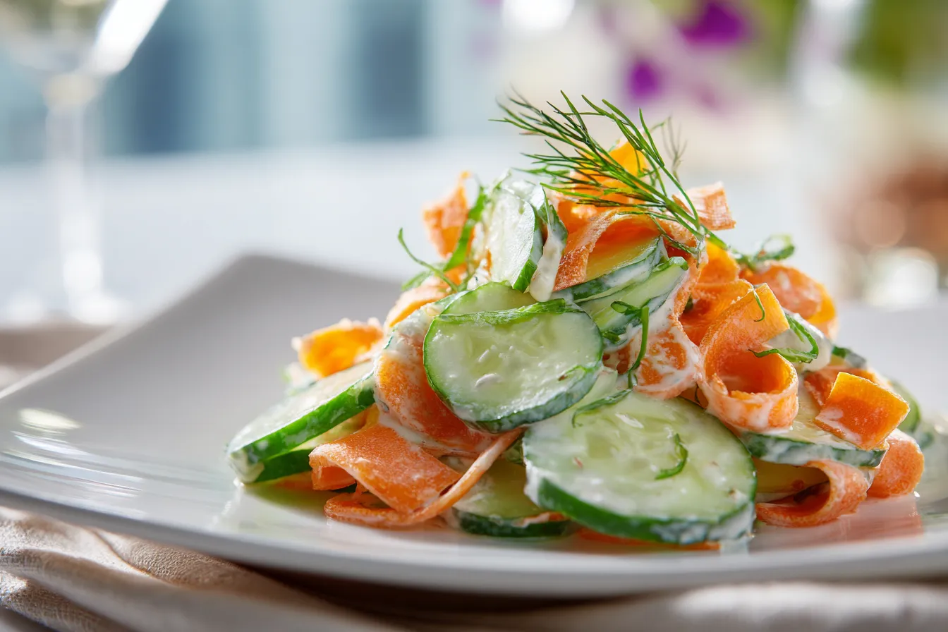 Delicious Creamy Cucumber & Carrot Salad Recipe You’ll Love