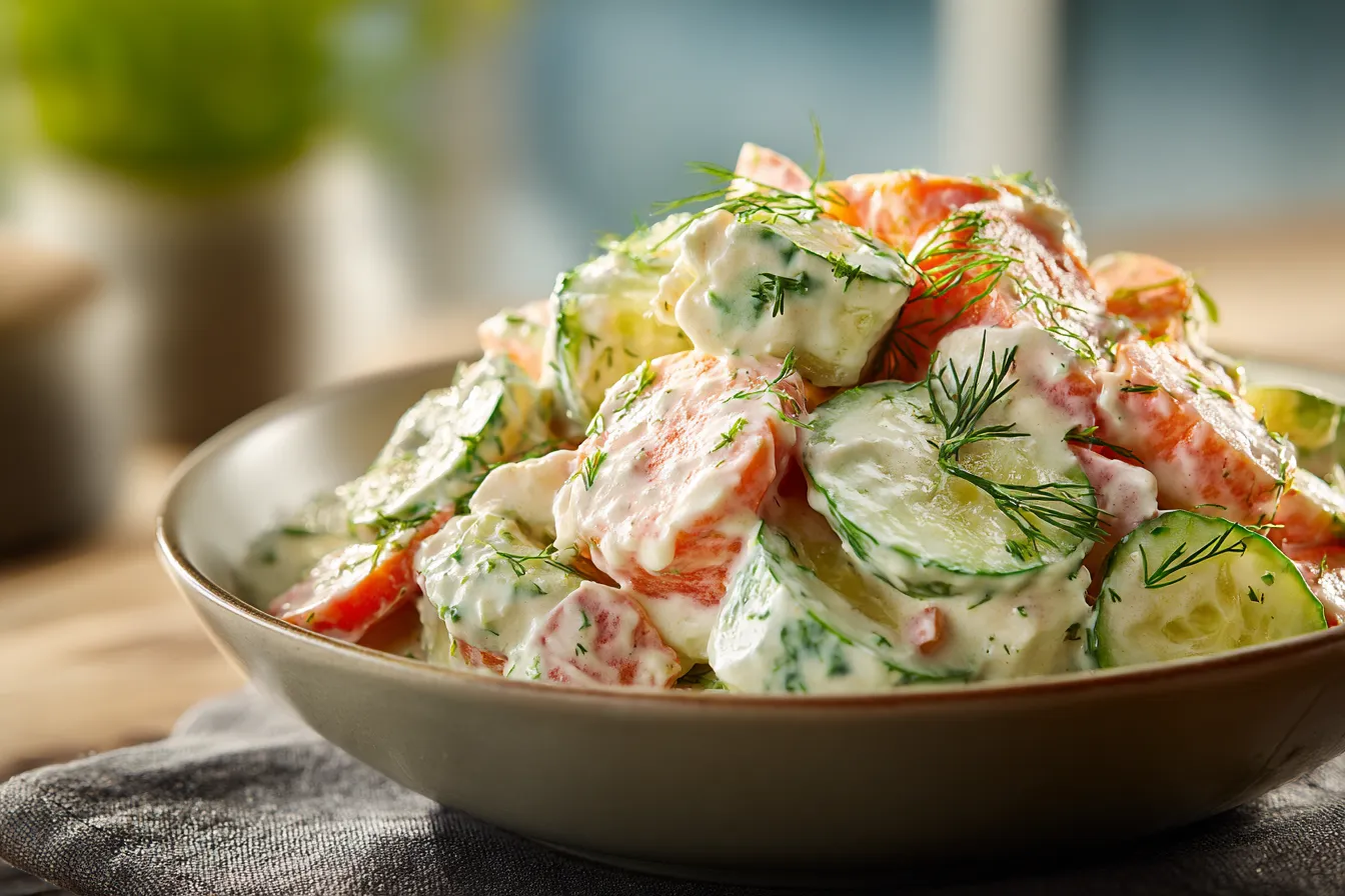 Delicious Creamy Cucumber & Carrot Salad for Easy Work Lunches