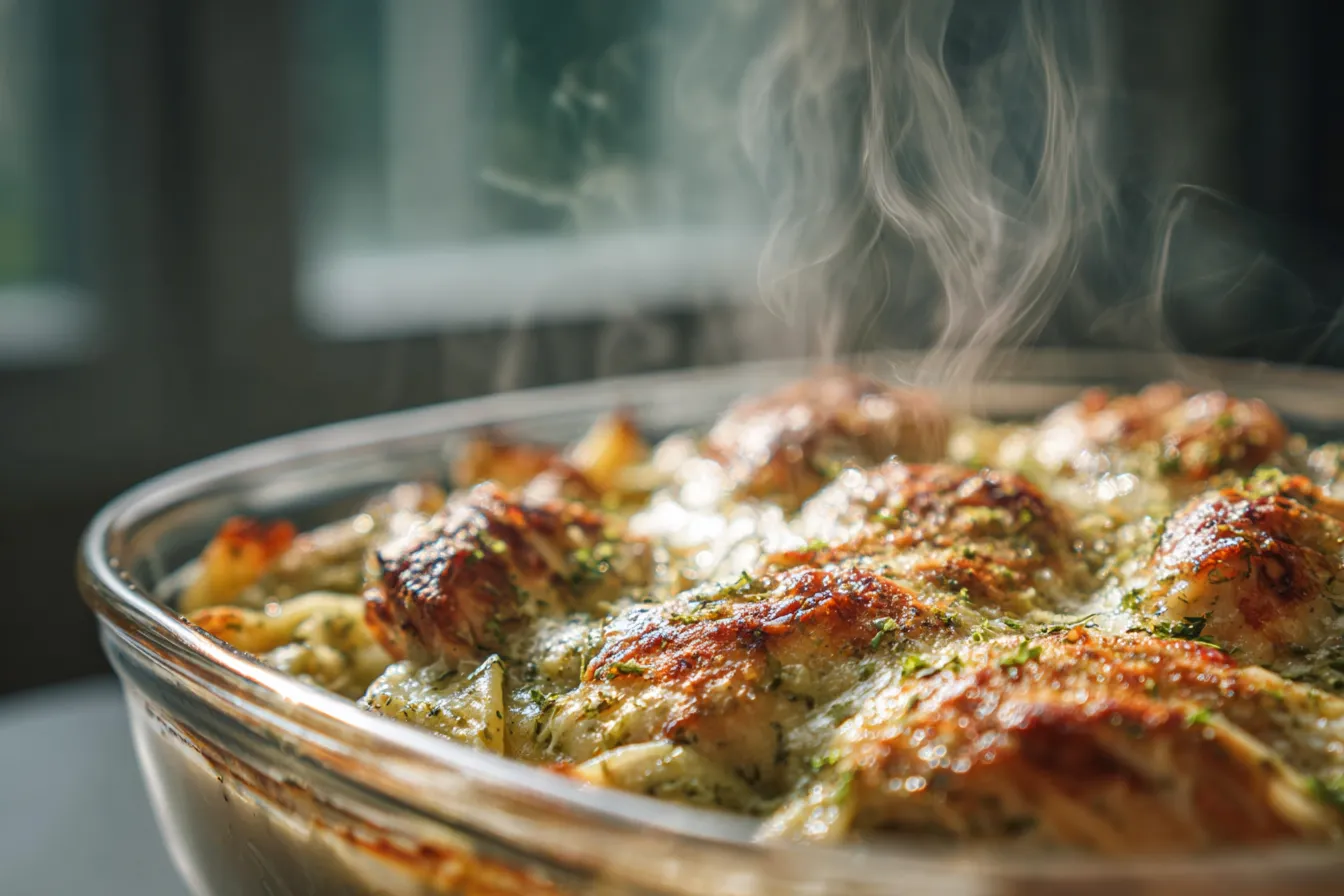 292 creamy pesto chicken pasta bake easy recipe 2 699ce7fc56b67