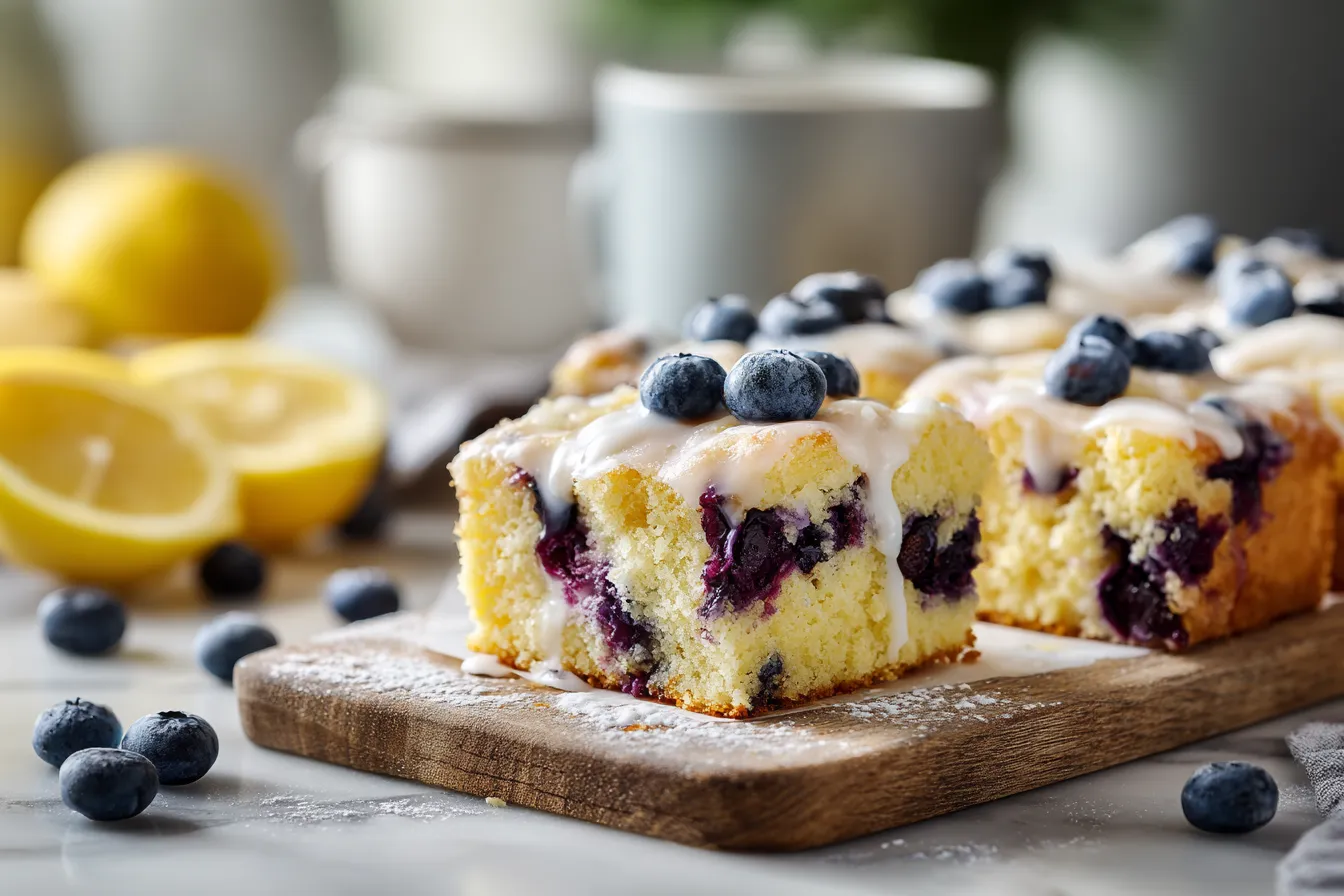 Delicious Easy Lemon Blueberry Sheet Cake for Summer Fun!