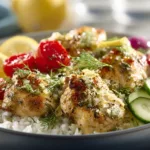 Easy Mediterranean Lemon-Dill Chicken Bowls