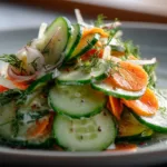 Fresh Creamy Cucumber Carrot Salad for Light Lunches