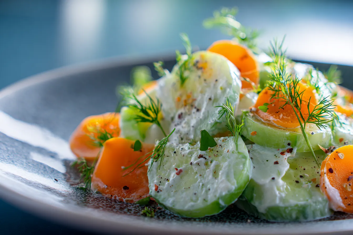 292 fresh creamy cucumber carrot salad for light lunches 4 69978f236212c