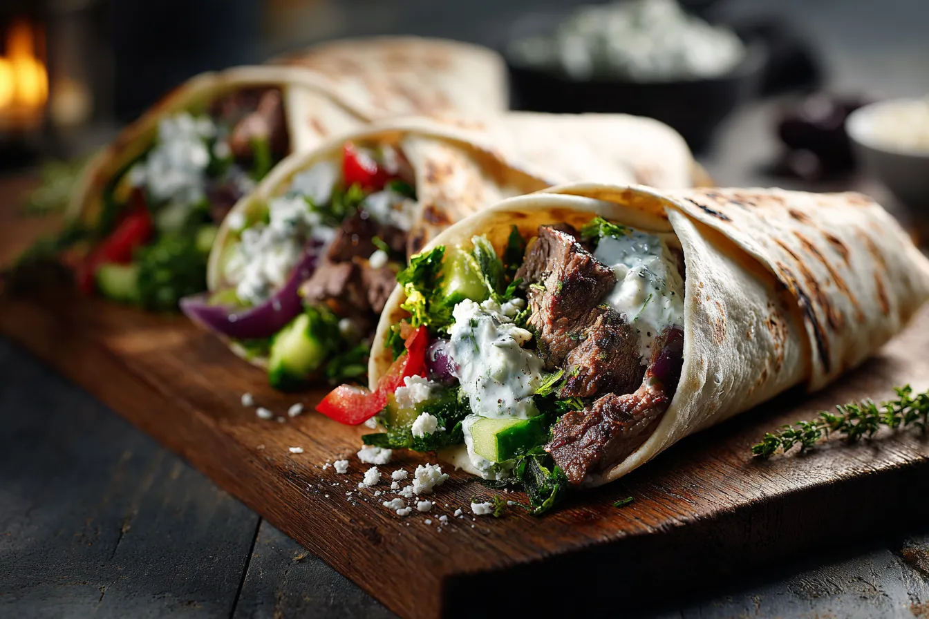 292 greek beef wraps with cucumber feta sauce 4 699ce6003ff2f