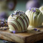Lavender Honey Truffles with White Chocolate Delight by Bakers Table