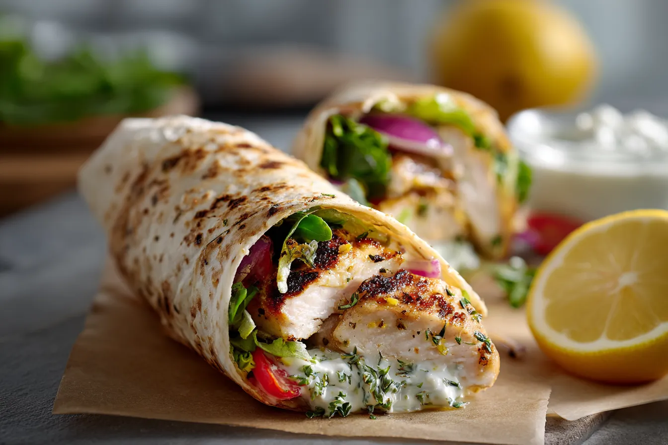 Savory Lemon Herb Chicken Yogurt Wrap: Ideal Make-Ahead Lunch