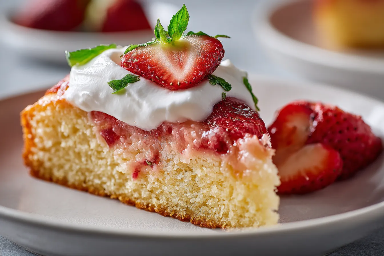 Irresistible One-Bowl Strawberry Butter Cake for Easy Slices