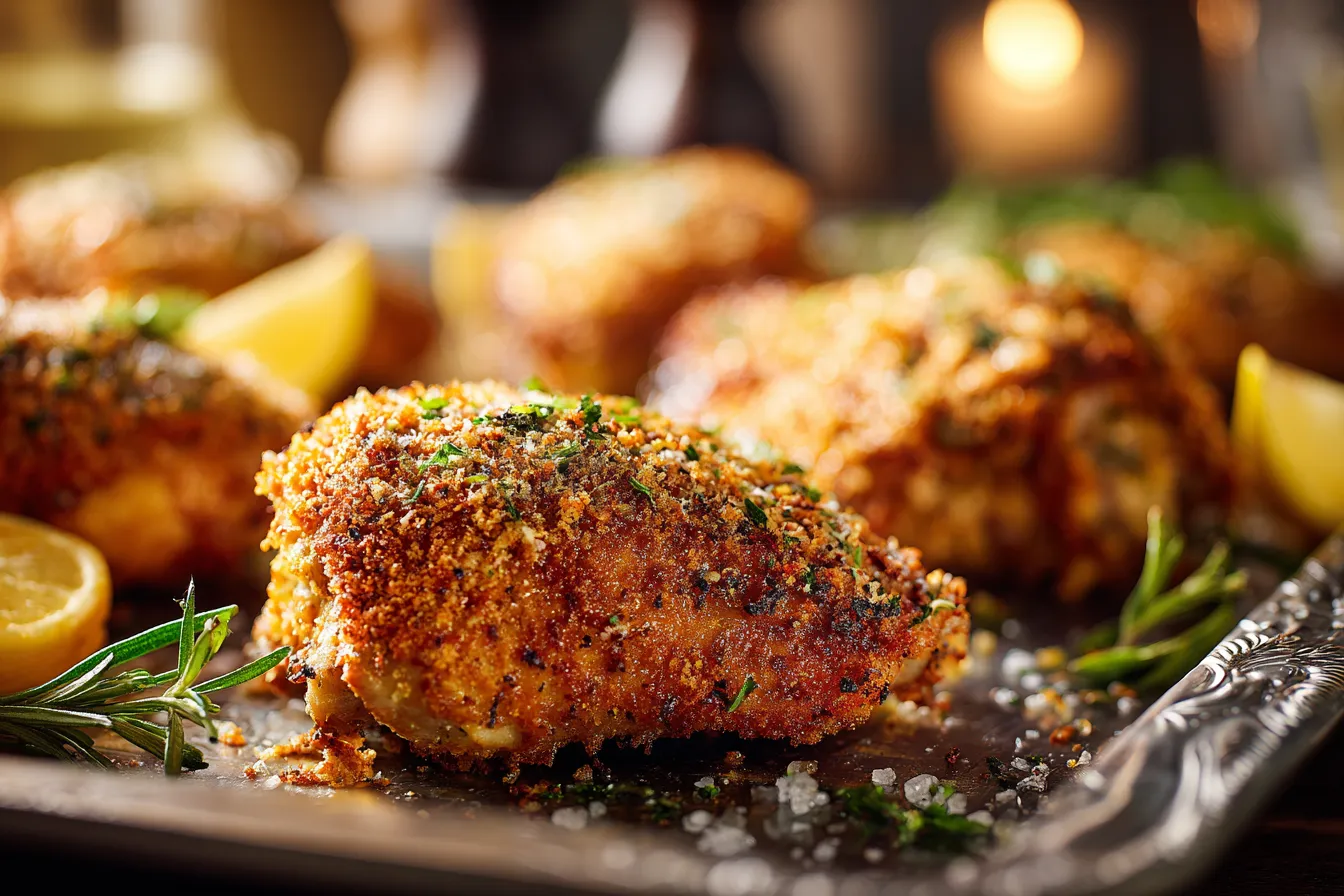 Delicious Parmesan Crusted Sheet Pan Chicken Dinner Recipe