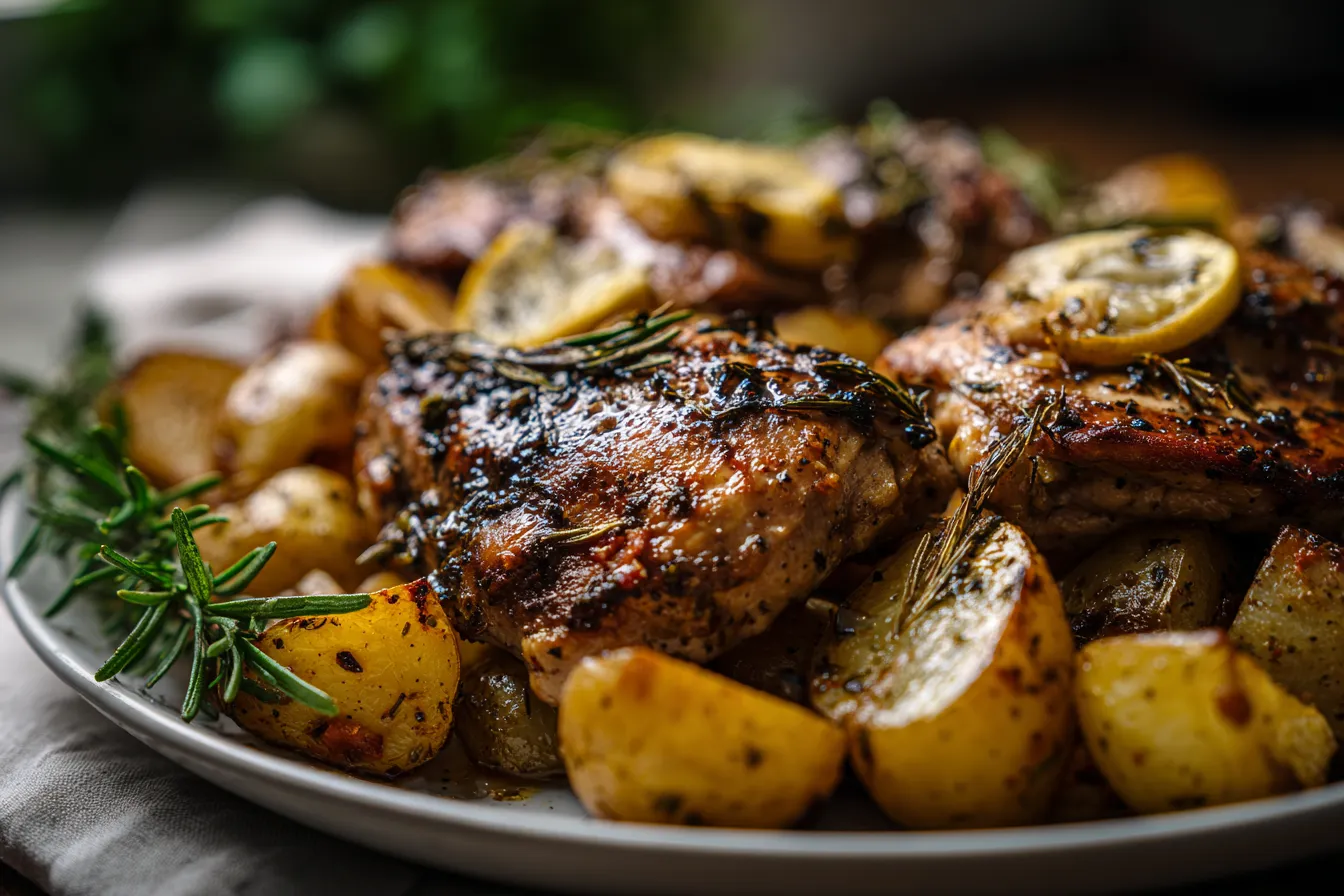 Delicious Sheet Pan Lemon Balsamic Chicken & Potatoes Recipe