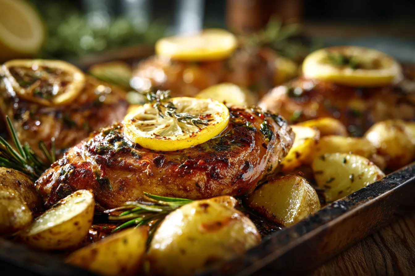 292 sheet pan lemon balsamic chicken and potatoes for easy weeknight dinners 3 698bbe0542ad0