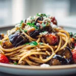 Simple Roasted Eggplant Pasta for Meal Prep Nights