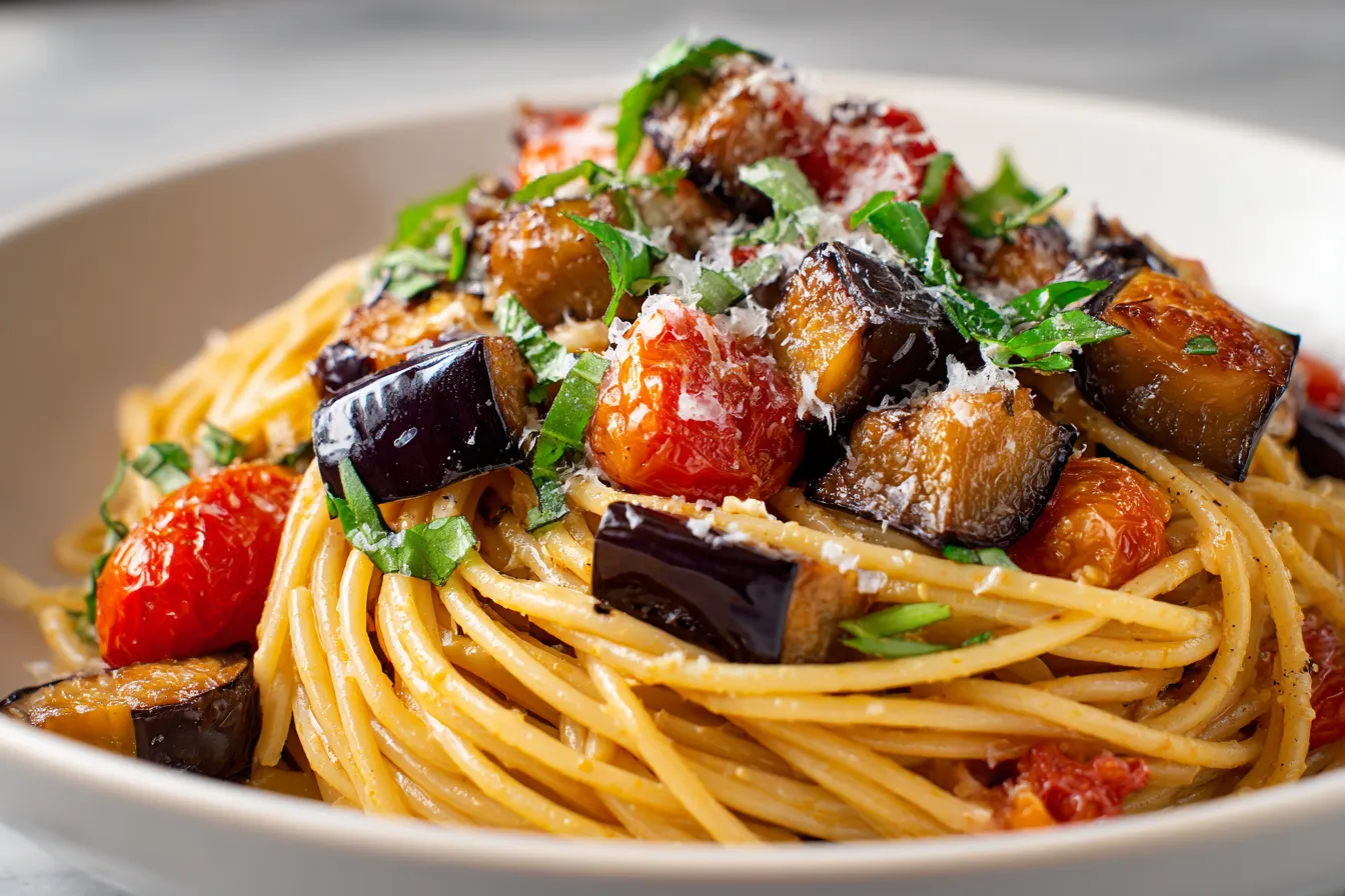 292 simple roasted eggplant pasta for meal prep nights 3 699f1405550e8