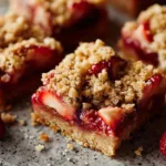 Simple Strawberry Crumble Oat Squares for Workday Snacks