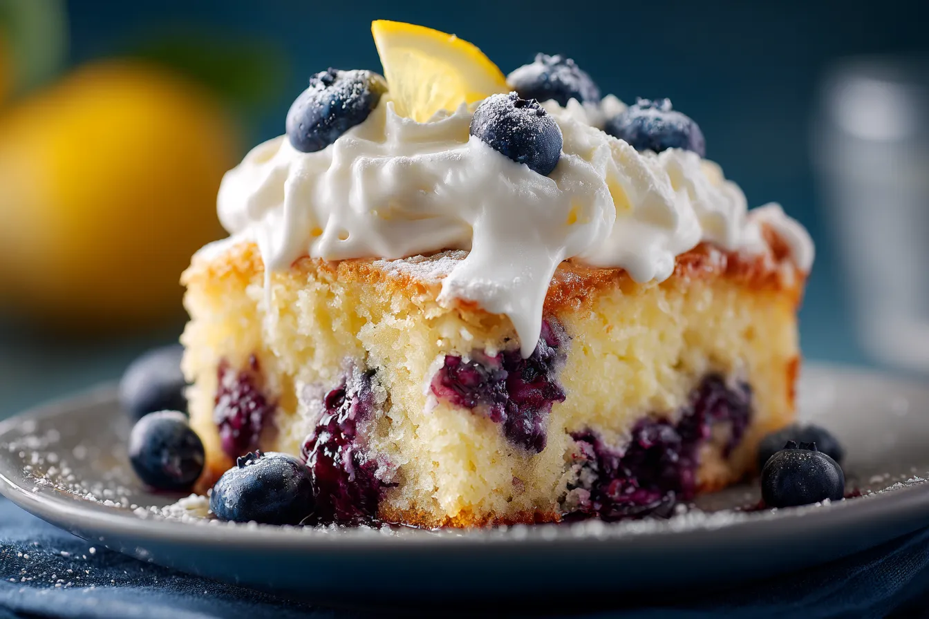 Delicious Soft Lemon Blueberry Sheet Cake: Perfect Make-Ahead Dessert