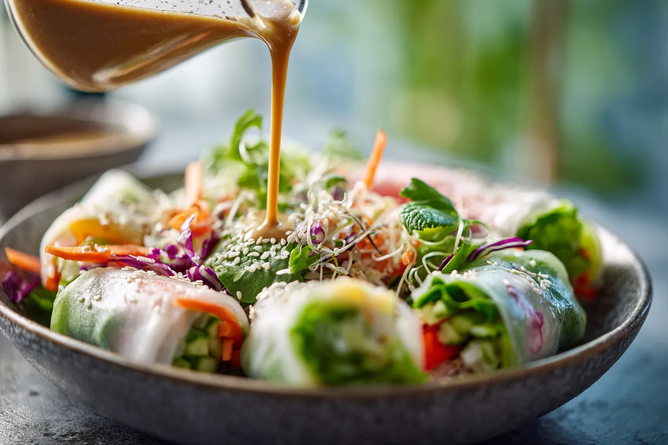 Delicious Spring Roll Salad w/ Luscious Peanut Dressing Recipe
