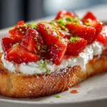 Strawberry Whipped Ricotta Toast for Quick Sweet Bites
