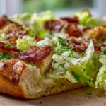 Chicken Crust Caesar Salad Pizza