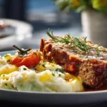 Classic Meatloaf with Creamy Herb Mashed Potatoes
