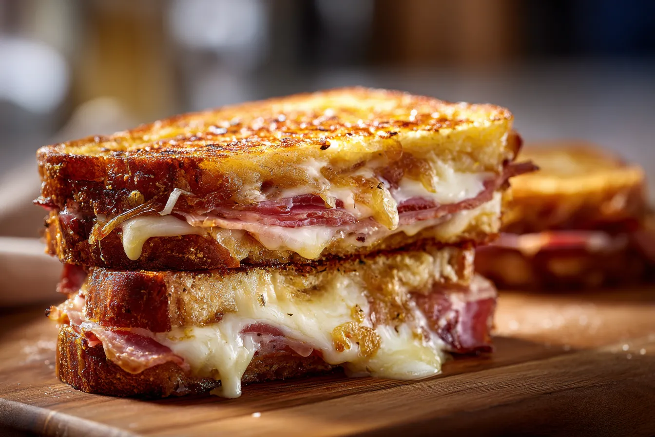 Irresistible Cozy Bacon & Caramelized Onion Grilled Cheese Recipe