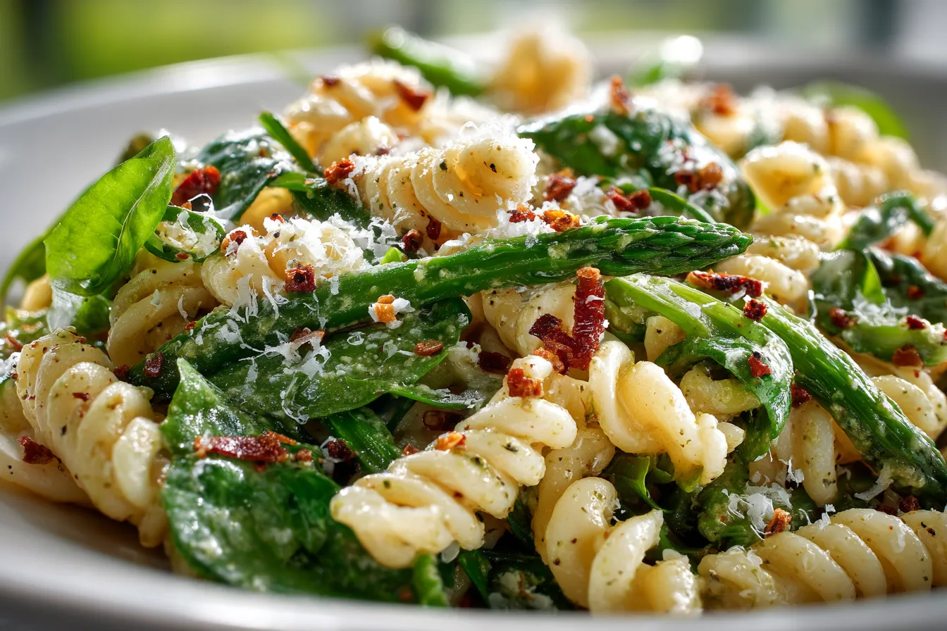 292 creamy pesto pasta salad with spring greens for busy weeks 1 69a38c189e0b4