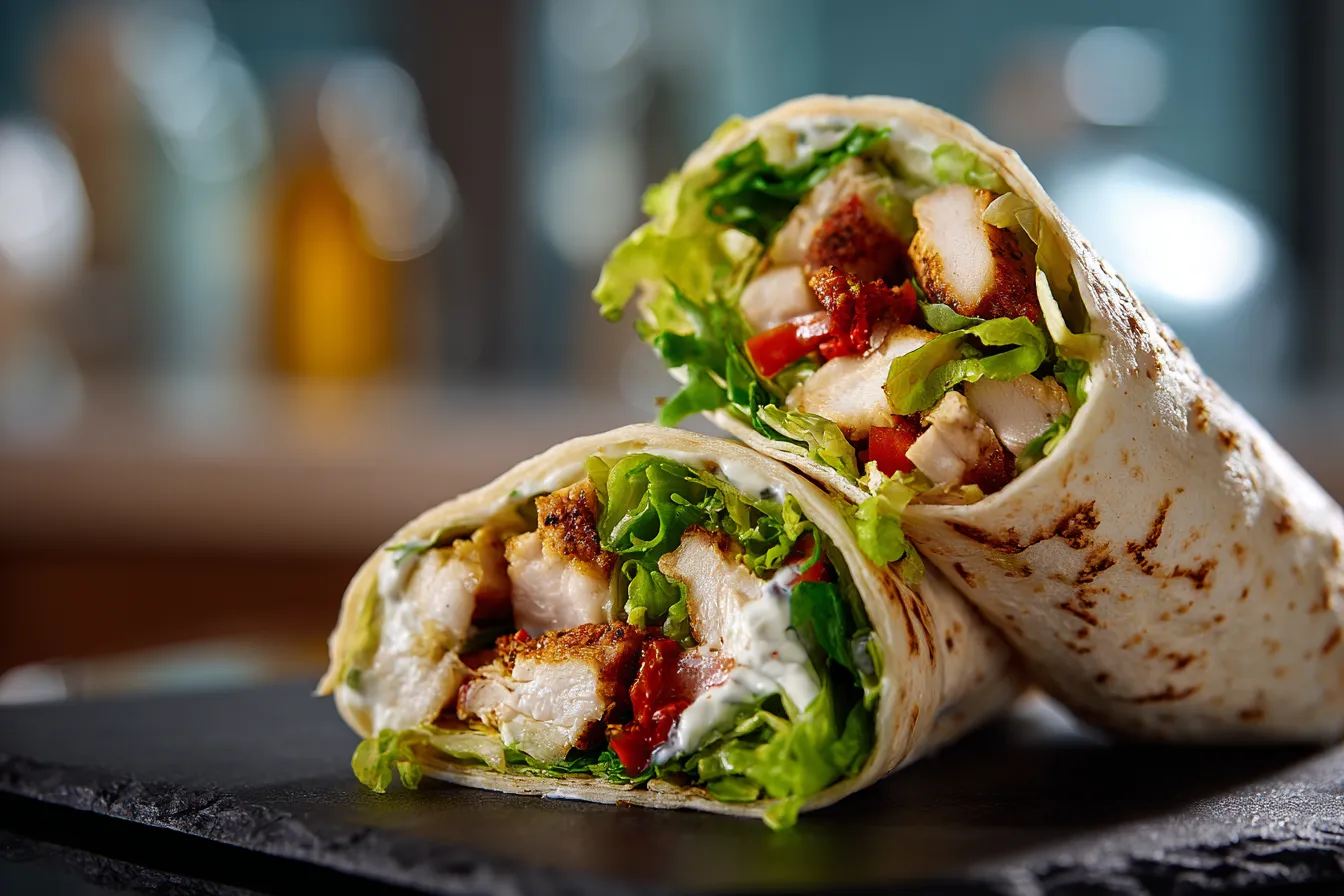 292 delicious chicken caesar salad wraps for lunch 1 69b80b9002c75