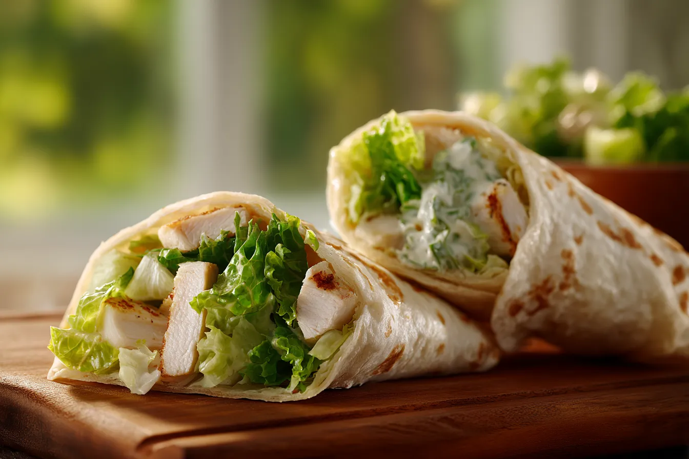 Tasty Chicken Caesar Salad Wraps: Perfect Lunch Idea!