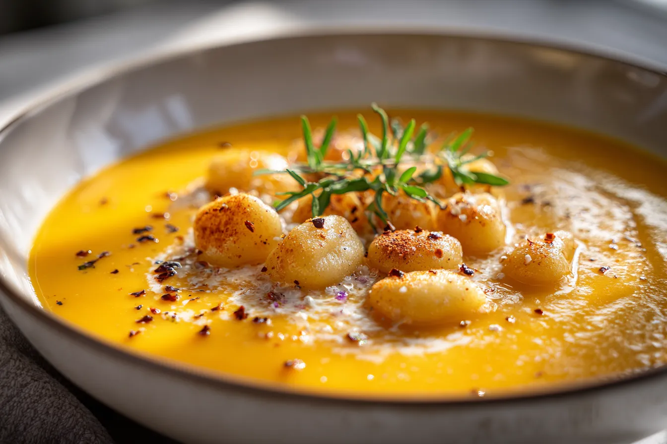 292 delicious creamy butternut squash soup with soft gnocchi 4 69a389de2196c