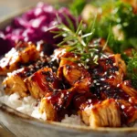 Delicious Honey BBQ Chicken Rice Bowl
