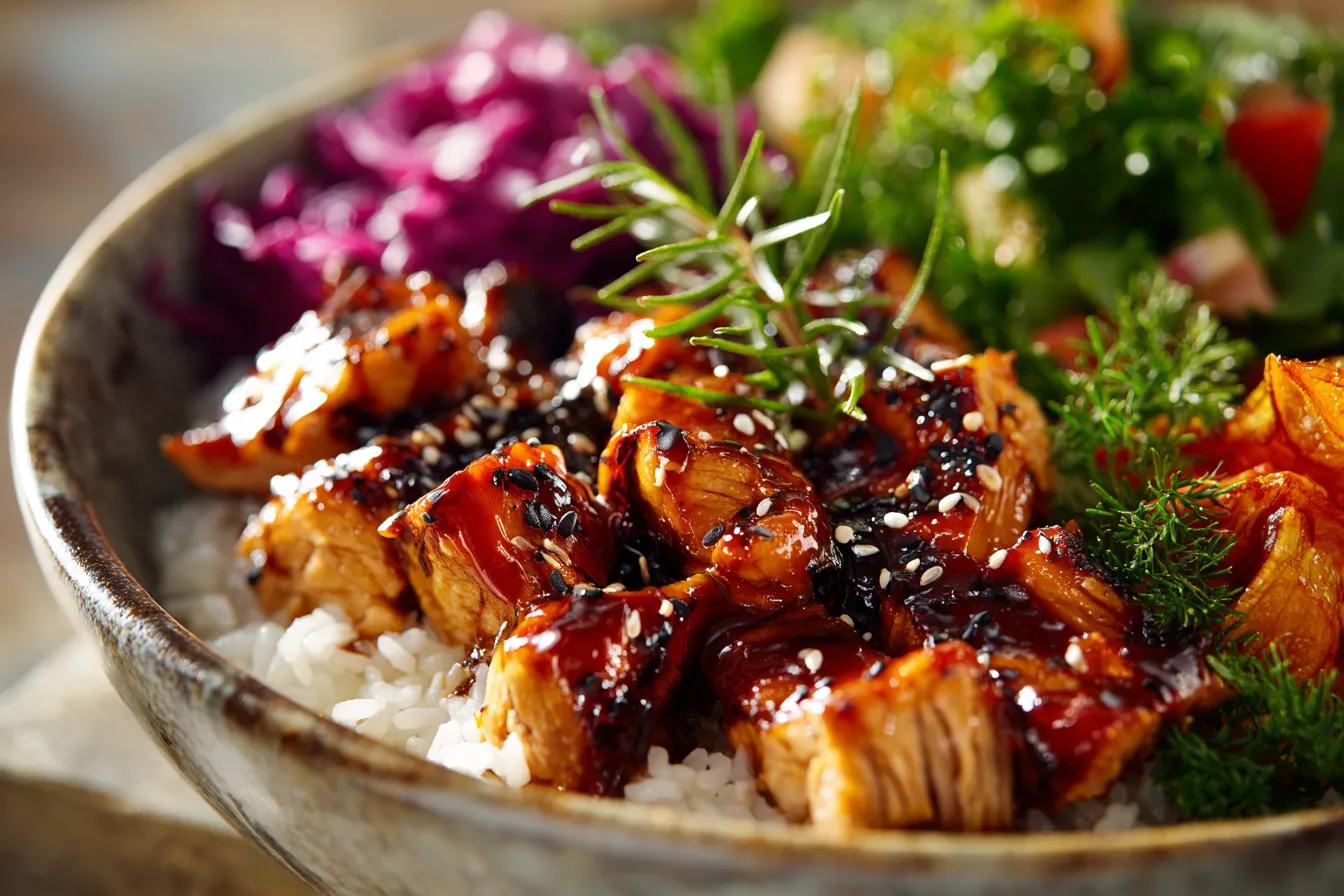 Savory Honey BBQ Chicken Rice Bowl: Easy Recipe To Savor!