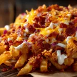 Dirty Chicken and Bacon Loaded Fries Ultimate Comfort Food Snack