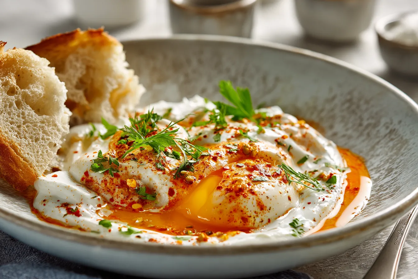 292 easy turkish eggs recipe with spiced butter and yogurt 3 69b95f13bf27d