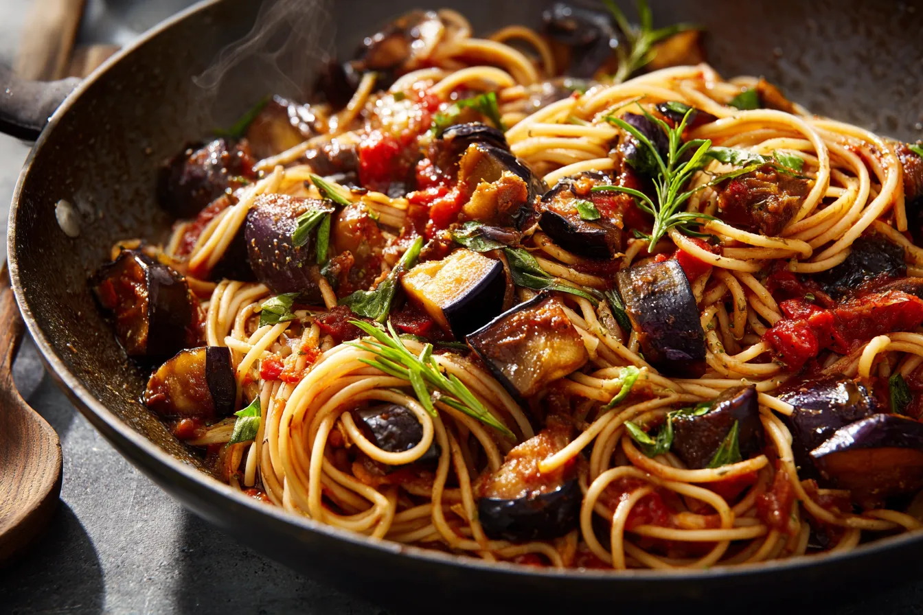 Savory Roasted Eggplant Pasta Recipe for Simple Cooking Delight