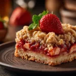 Everyday Strawberry Oat Squares with a Soft Crumble Top