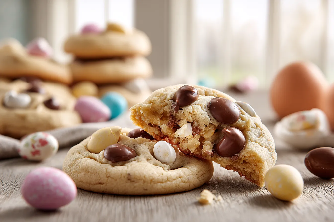 Decadent Freezer-Friendly Easter Cookie Dough w/ Mini Eggs