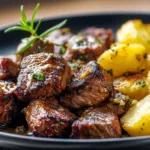 Garlic Butter Steak Bites with Crispy Potatoes - Quick Skillet Dinner