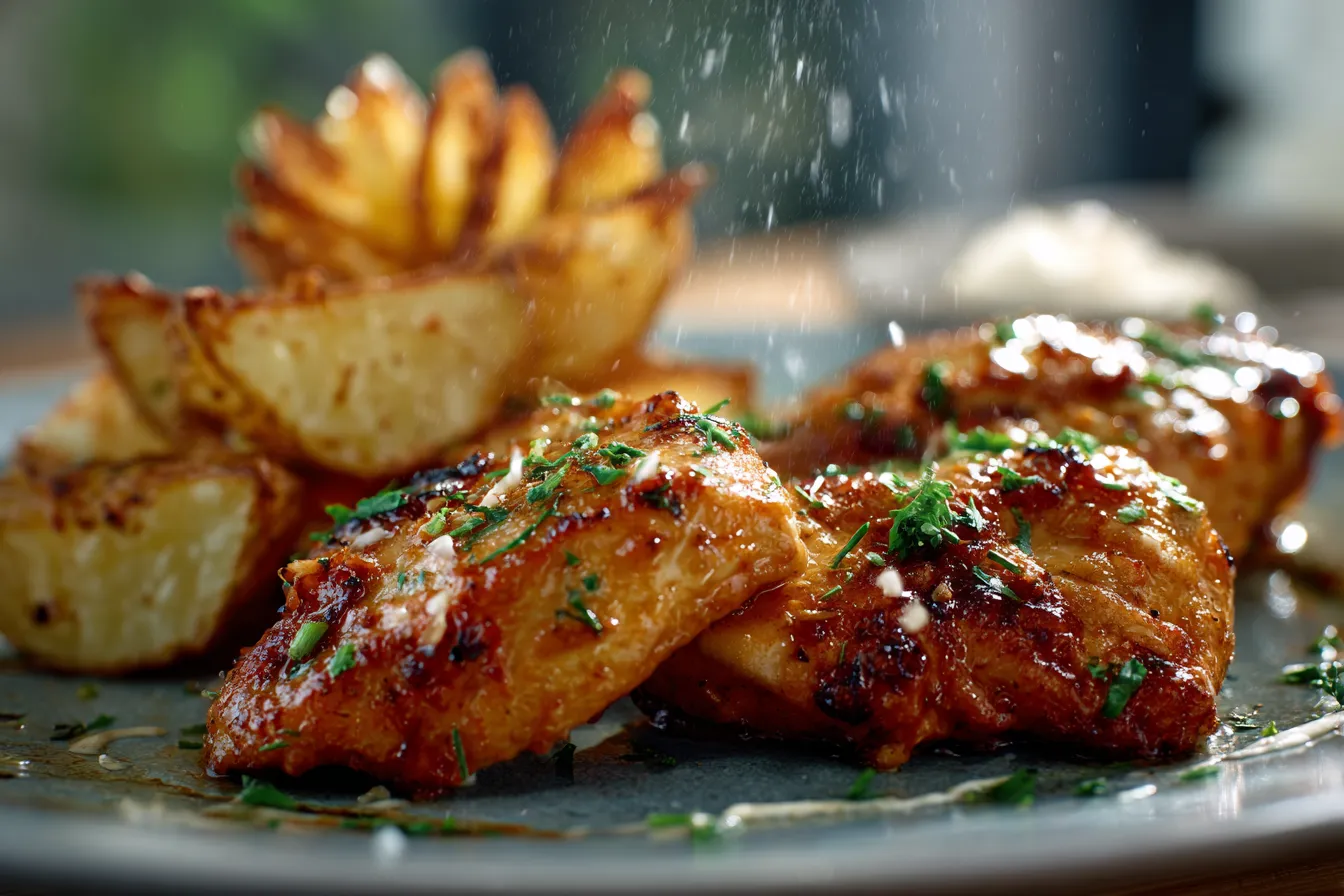 292 high protein creamy garlic chicken crispy potatoes 3 69c9c92941123 1