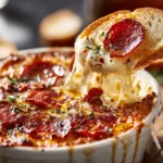 Hot Honey & Basil Pepperoni Pizza Dip