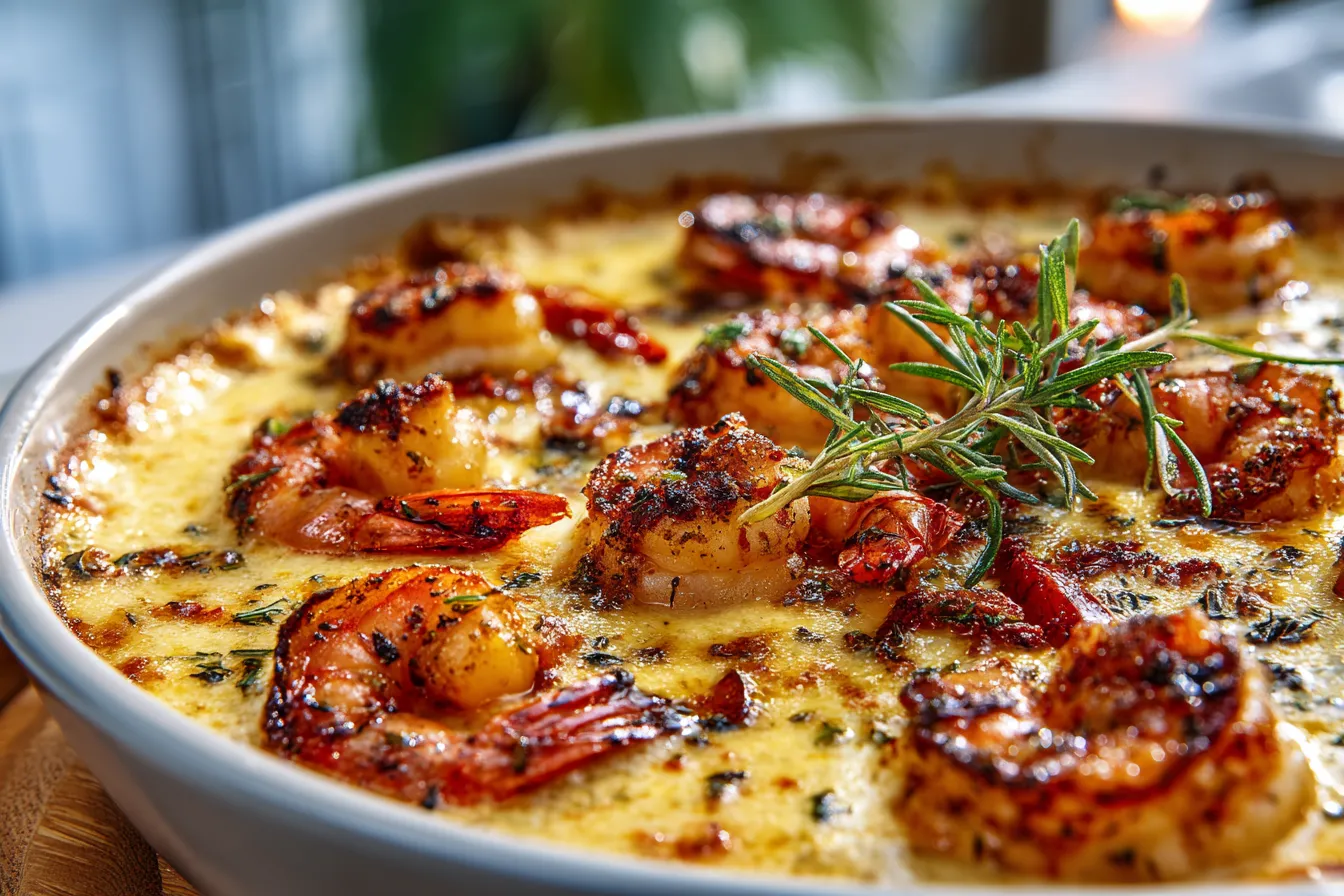 Delicious Low-Carb Shrimp Tuscan Bake – Creamy Keto Delight!