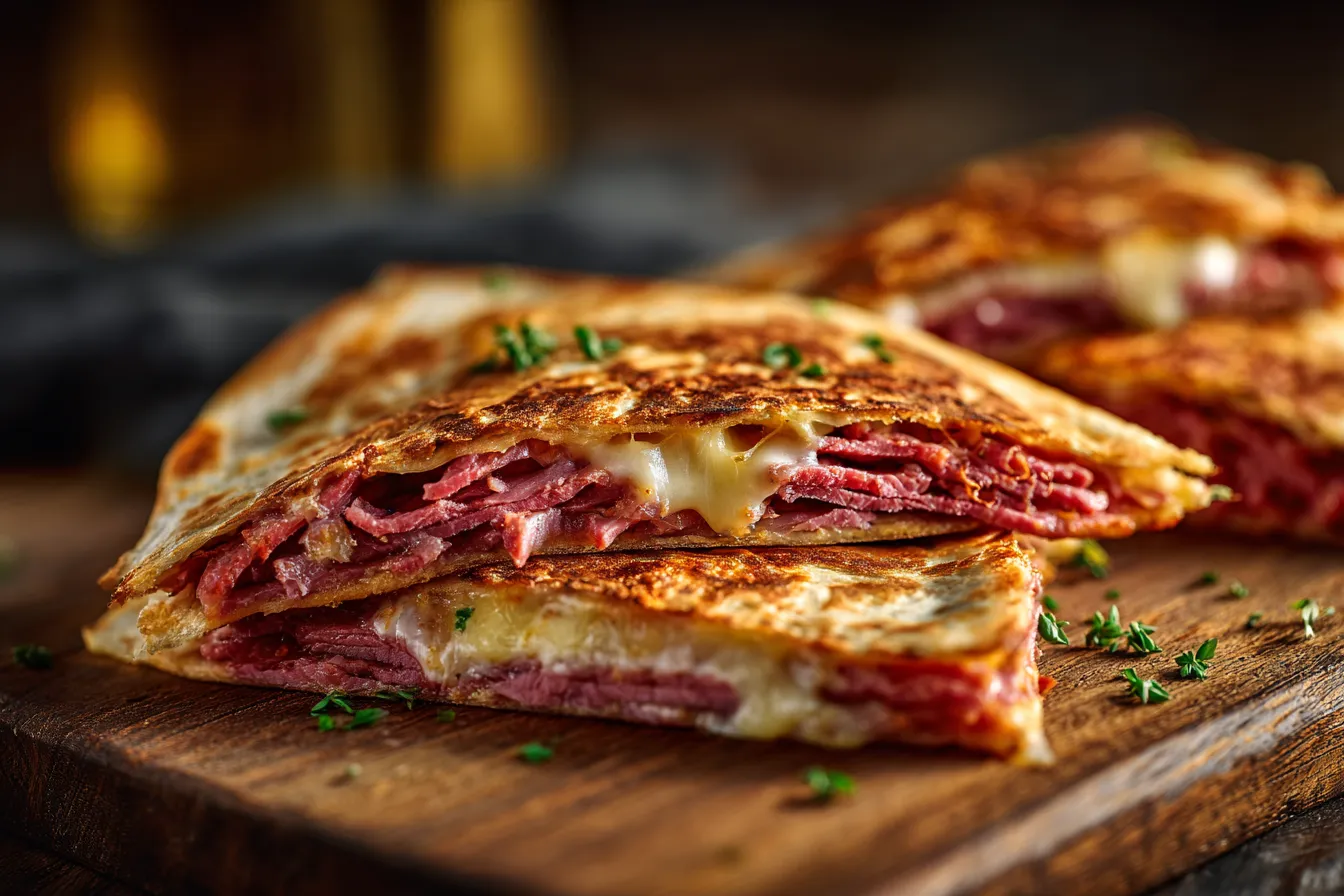 Delicious Reuben Quesadillas: Irresistible Corned Beef Treats!