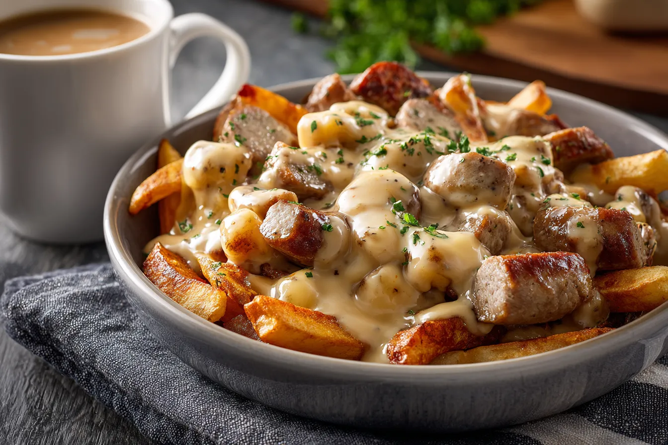 Irresistible Sausage & Gravy Breakfast Poutine Recipe Unleashed