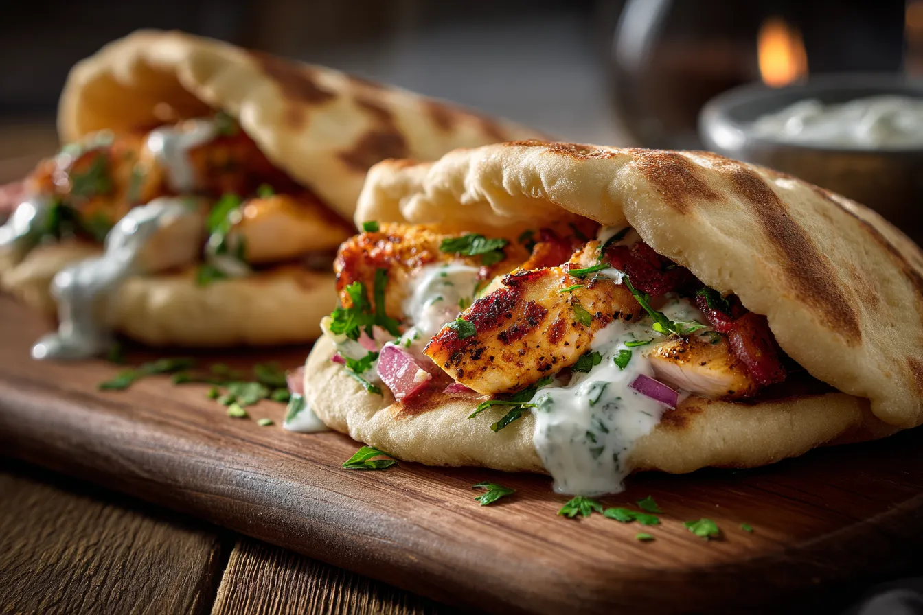 Irresistible Sheet Pan Chicken Pitas with Herby Ranch Recipe