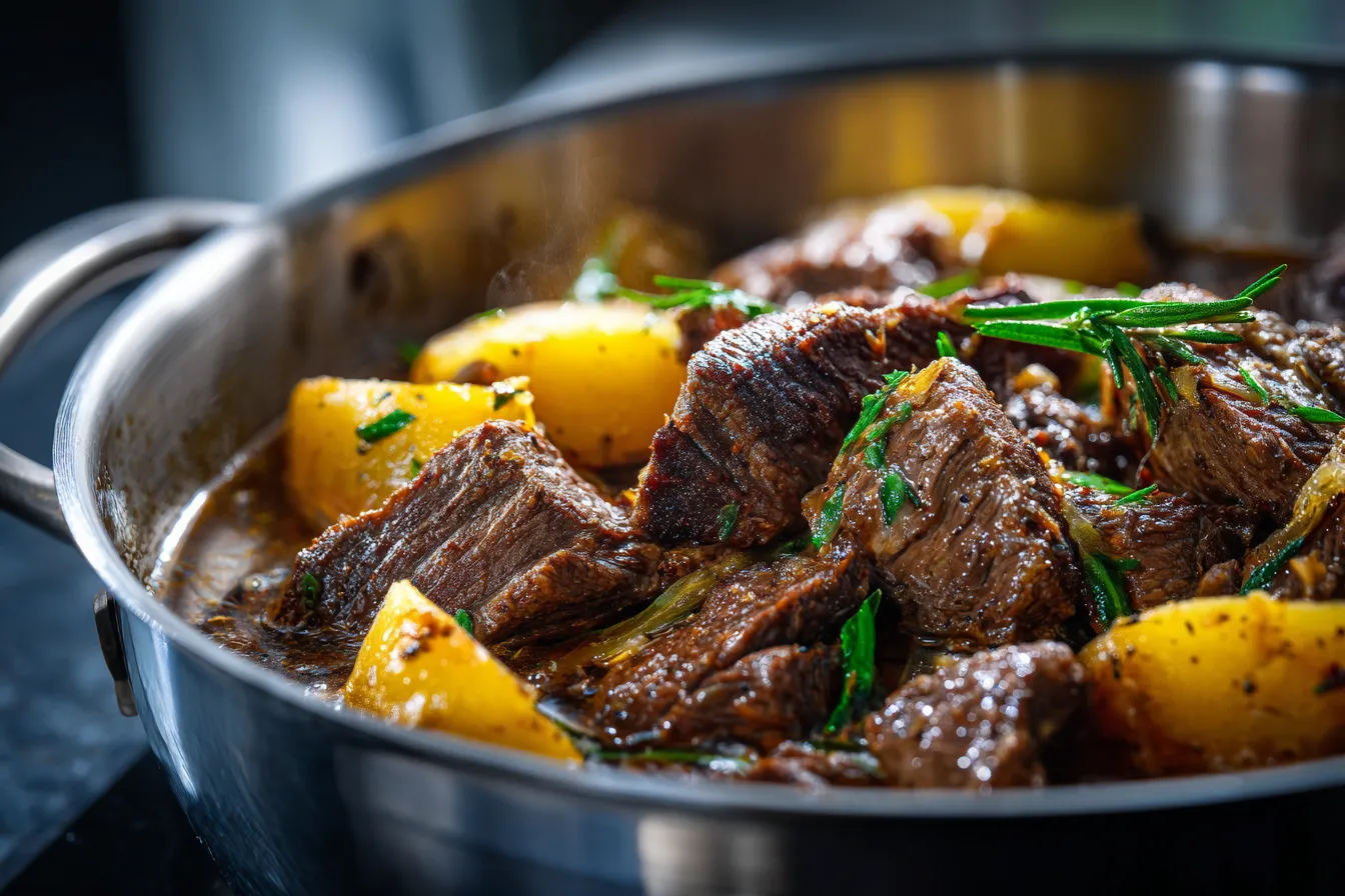 Irresistible Slow Cooker Garlic Butter Beef & Potatoes Recipe