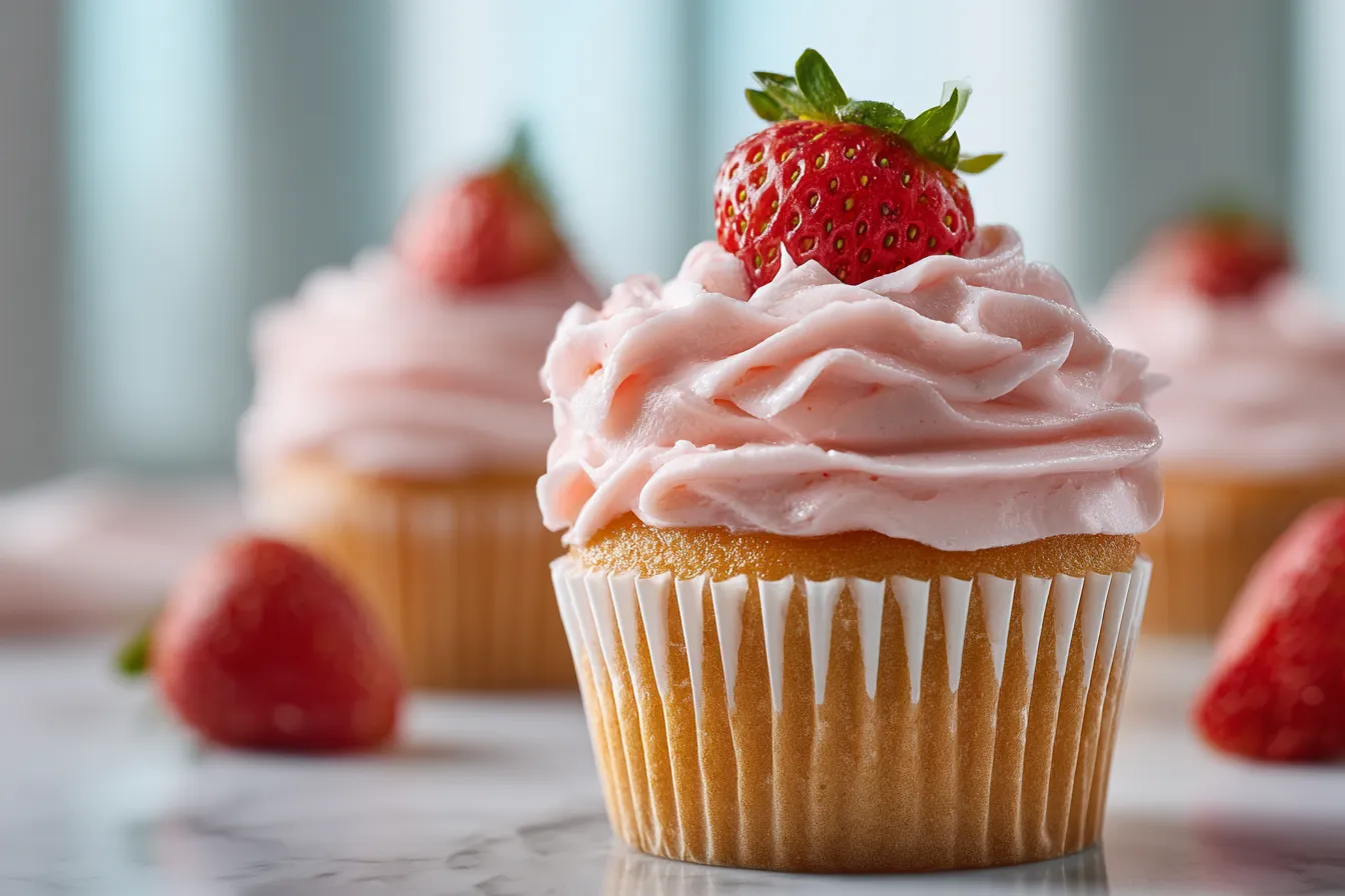 Irresistible Strawberry Milkshake Cupcakes: Sweet & Creamy Delight