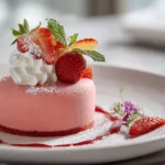 Strawberry Mousse with Whipped Cream for Casual Entertaining