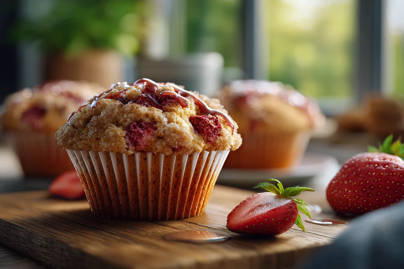 Delicious Strawberry Protein Muffins for a Healthy Boost!