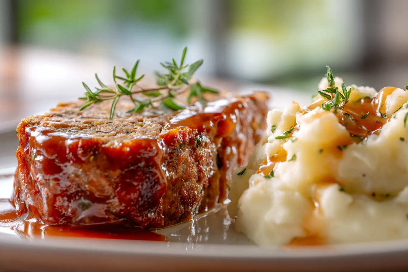 Satisfying Stuffed Meatloaf & Cheesy Mashed Potatoes Recipe
